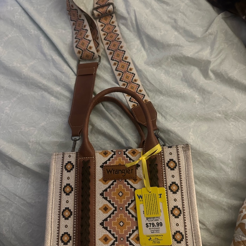 Wrangler Brown and Cream Crossbody Bag